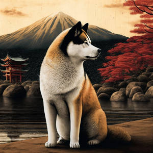 Akita dog from Japan
